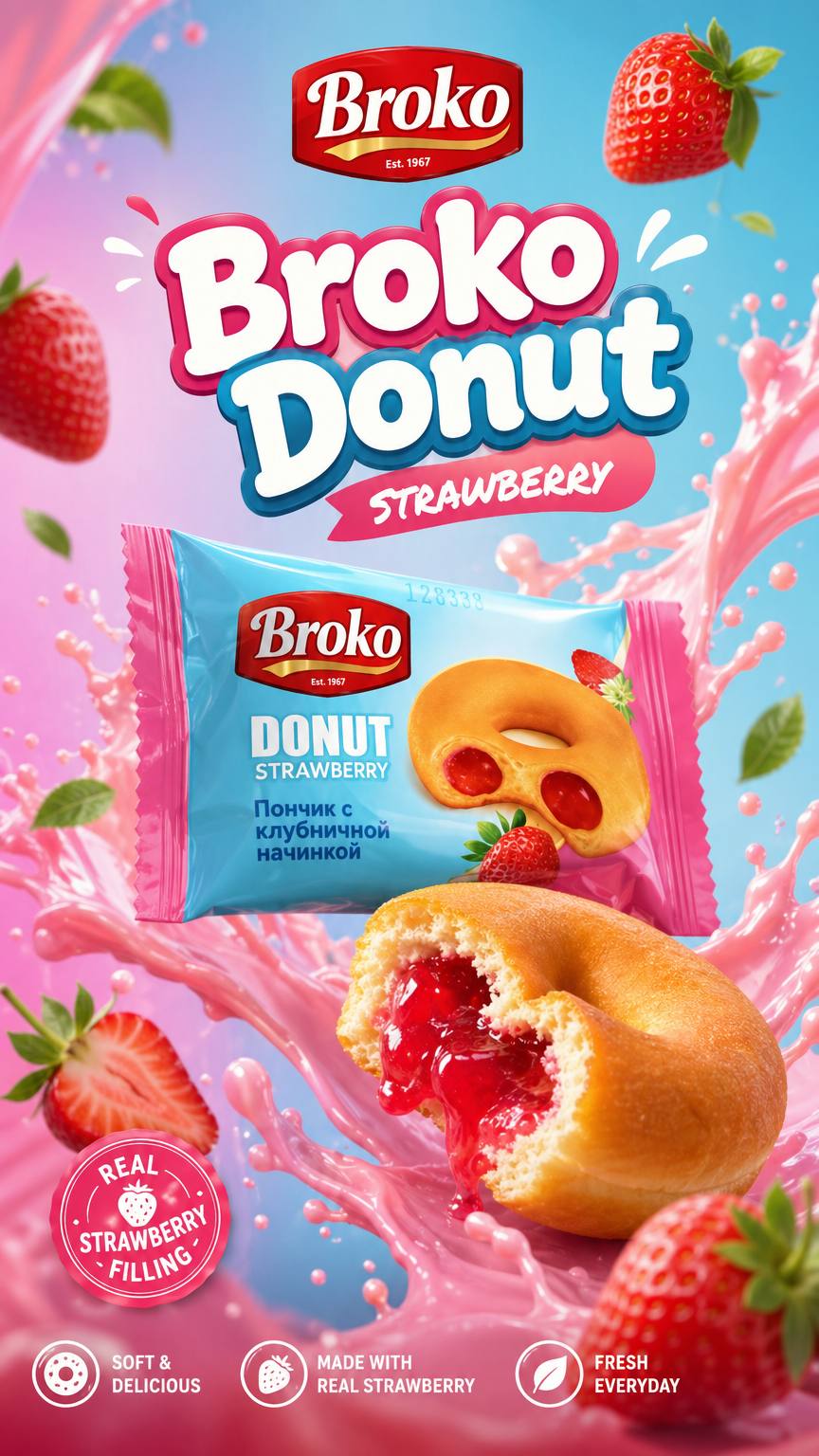 Broko Donut Strawberry